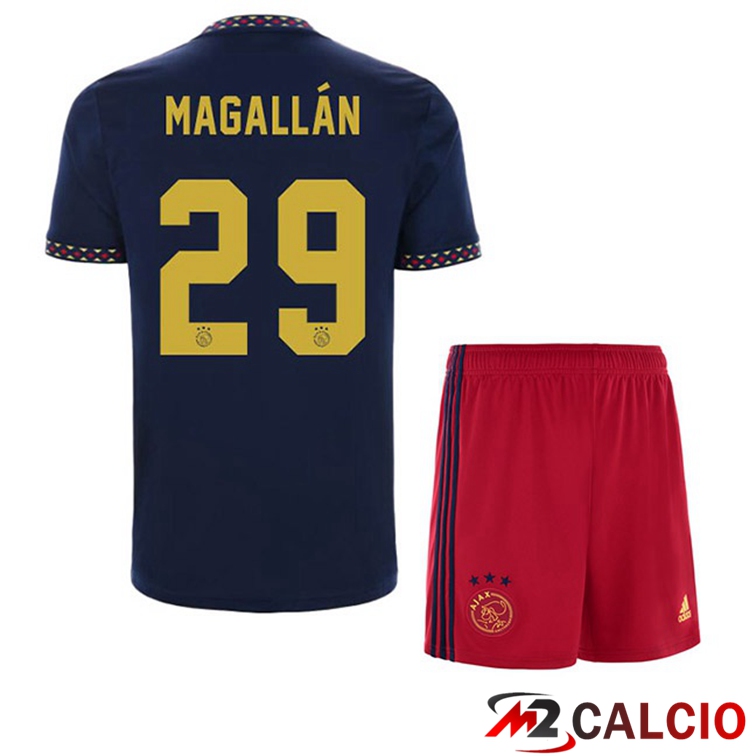 Maglie Calcio AFC Ajax (Magallán 29) Bambino Seconda Nero 2022/2023