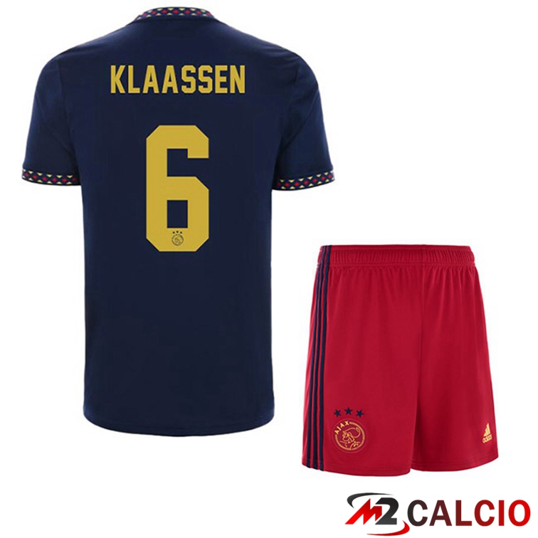 Maglie Calcio AFC Ajax (Klaassen 6) Bambino Seconda Nero 2022/2023