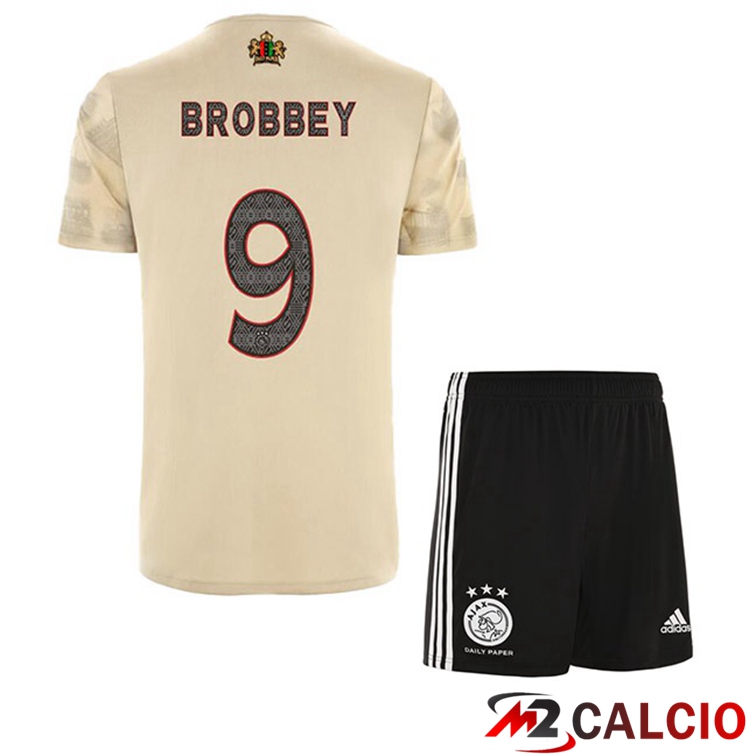 Maglie Calcio AFC Ajax (Brobbey 9) Bambino Terza Marrone 2022/2023