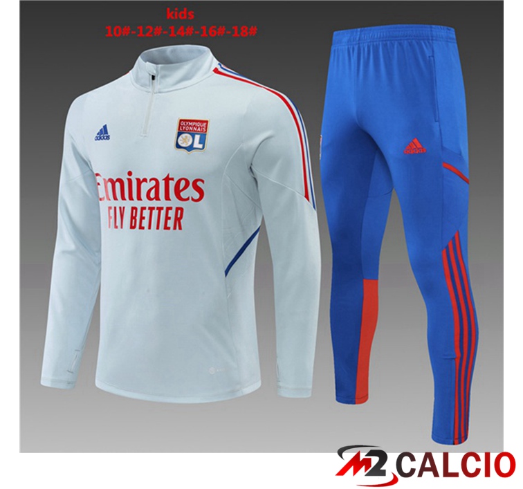Tuta Calcio Lyon OL Bambino Grigio 2022/2023