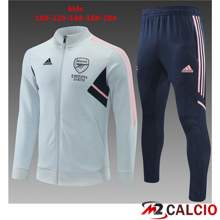 Insieme Tuta Calcio - Giacca Arsenal Bambino Grigio 2022/2023