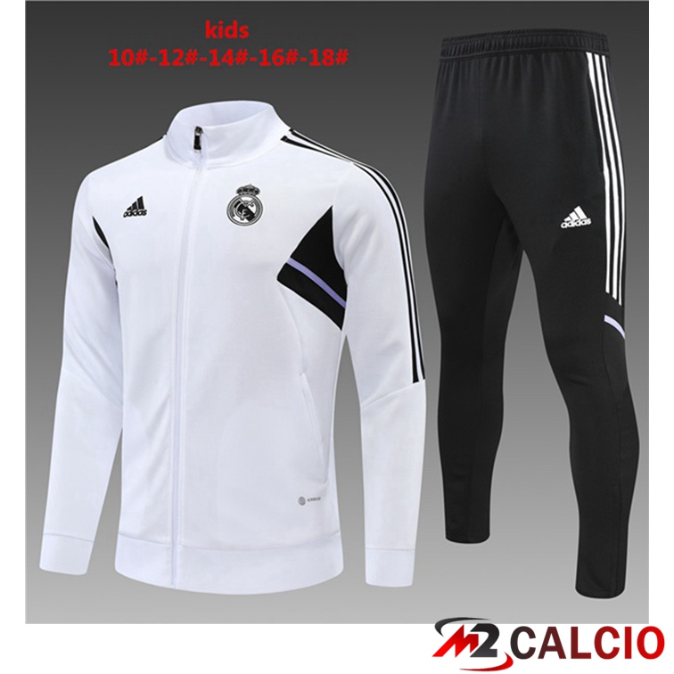 Insieme Tuta Calcio - Giacca Real Madrid Bambino Bianco 2022/2023