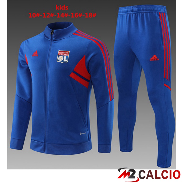Insieme Tuta Calcio - Giacca Lyon OL Bambino Blu 2022/2023