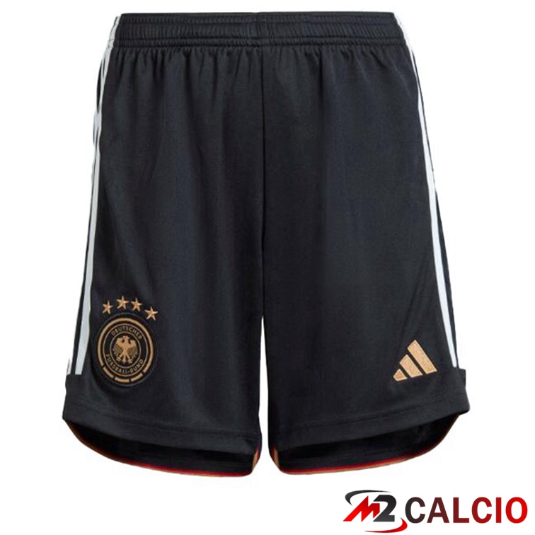 Pantalonici Da Calcio Germania Prima Nero Bianco 2022/2023