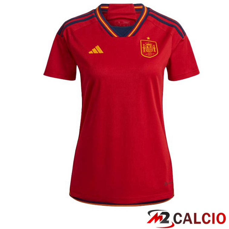 Maglie Calcio Spagna Donna Prima Rosso Coppa del Mondo 2022