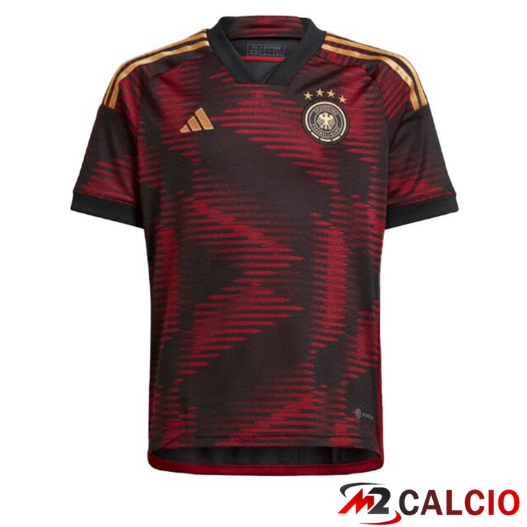 Maglie Calcio Germania Seconda Nero Coppa del Mondo 2022