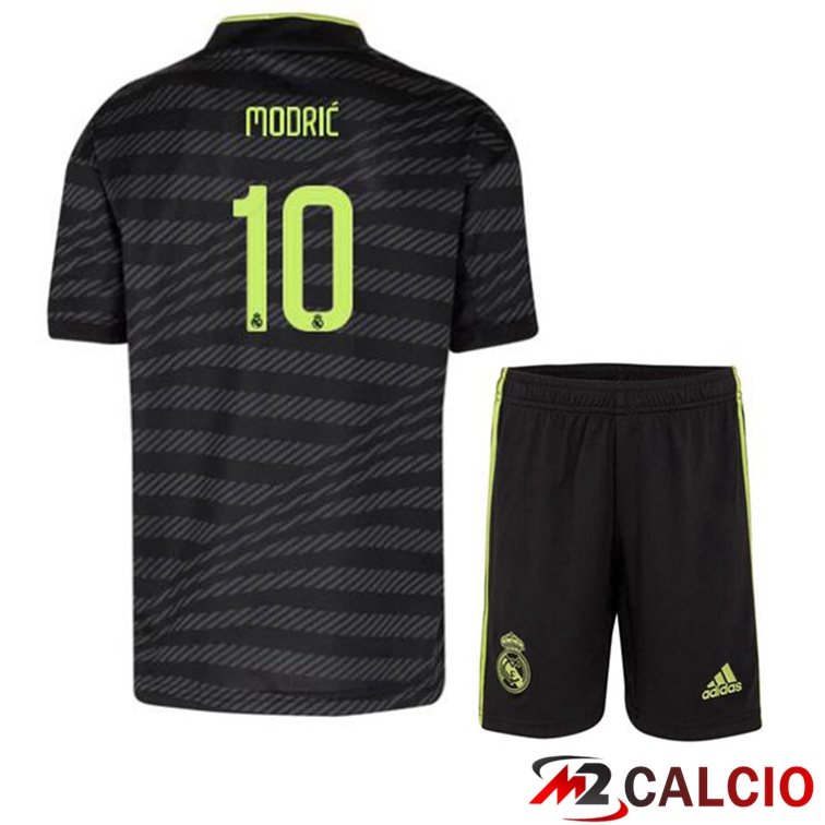 Maglie Calcio Real Madrid (Modrić 10) Bambino Terza Nero 2022/2023