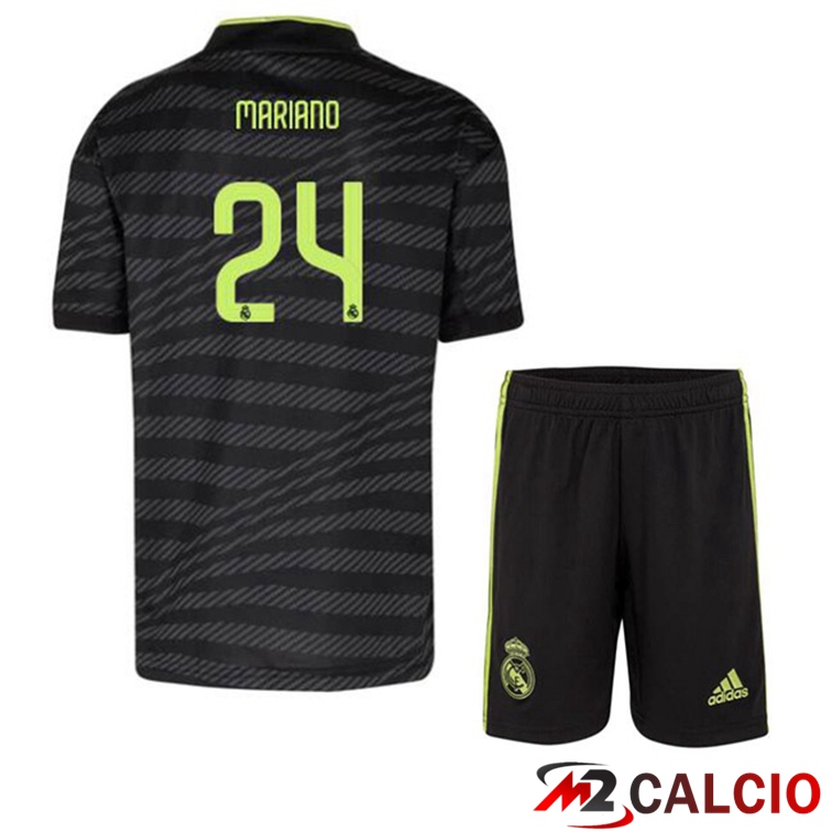 Maglie Calcio Real Madrid (Mariano 24) Bambino Terza Nero 2022/2023