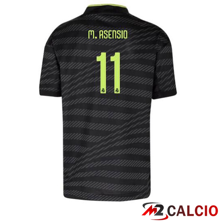 Maglie Calcio Real Madrid (Asensio 11) Terza Nero 2022/2023