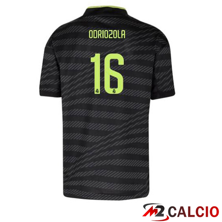 Maglie Calcio Real Madrid (Odriozola 16) Terza Nero 2022/2023