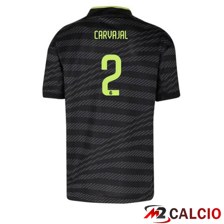 Maglie Calcio Real Madrid (Carvajal 2) Terza Nero 2022/2023