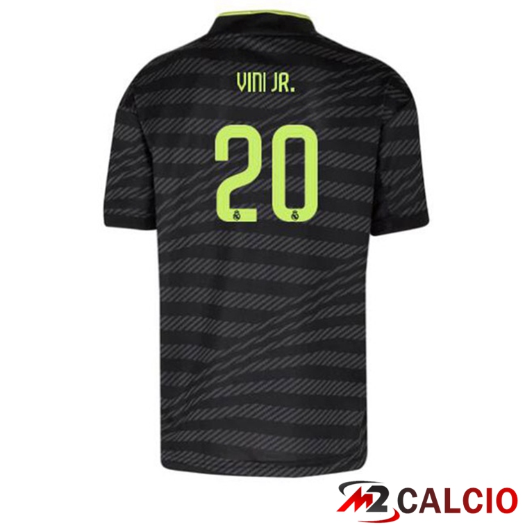 Maglie Calcio Real Madrid (Vini Jr. 20) Terza Nero 2022/2023