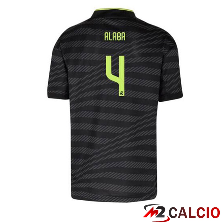 Maglie Calcio Real Madrid (Alaba 4) Terza Nero 2022/2023