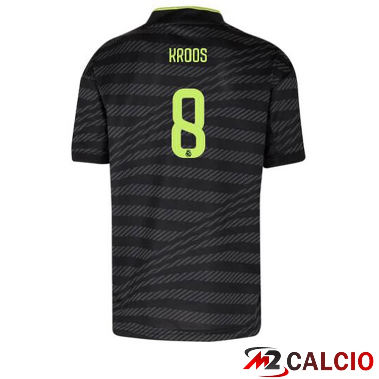 Maglie Calcio Real Madrid (Kroos 8) Terza Nero 2022/2023