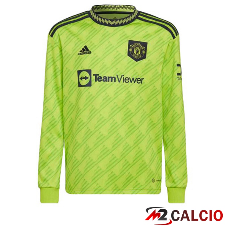 Maglie Calcio Manchester United Maniche Terza Maniche Lunghe Verde 2022/2023