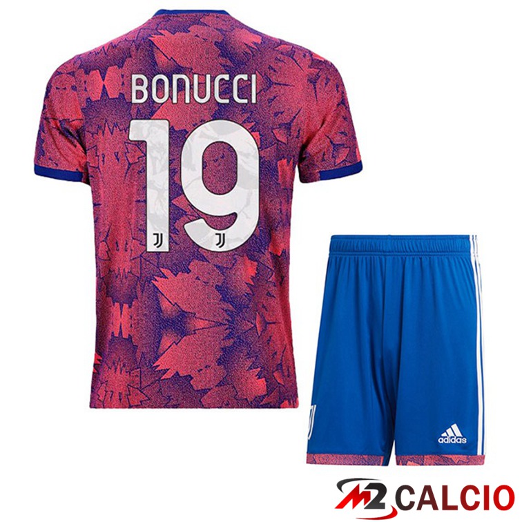 Maglie Calcio Juventus (BONUCCI 19) Bambino Seconda Rosa 2022/2023