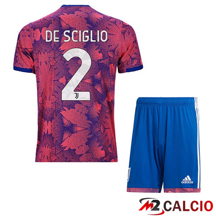Maglie Calcio Juventus (DE SCIGLIO 2) Bambino Seconda Rosa 2022/2023