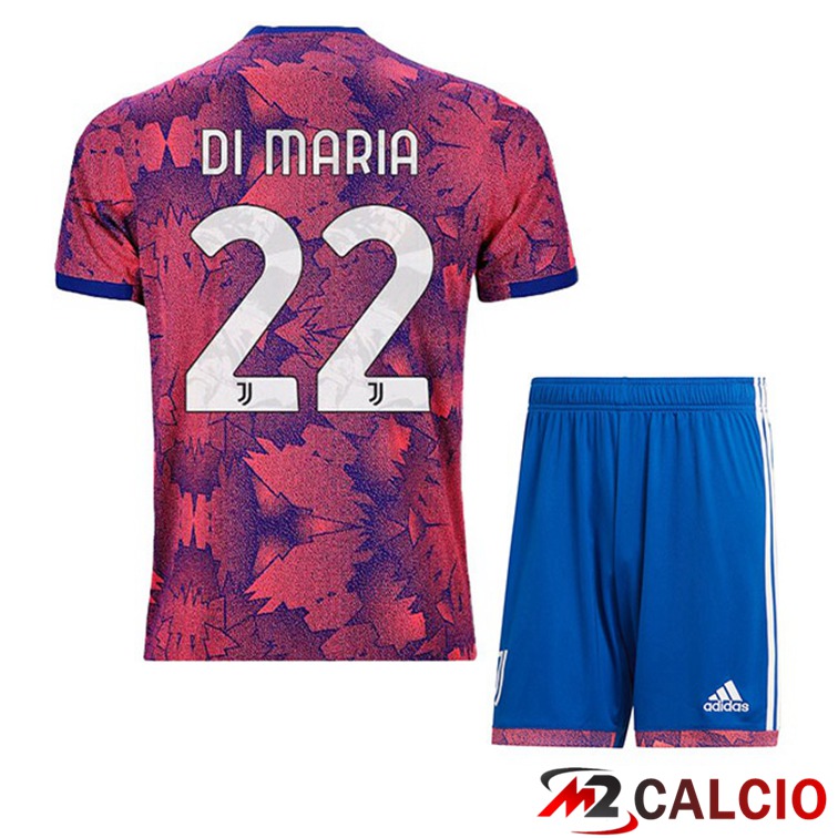 Maglie Calcio Juventus (DI MARIA 22) Bambino Seconda Rosa 2022/2023