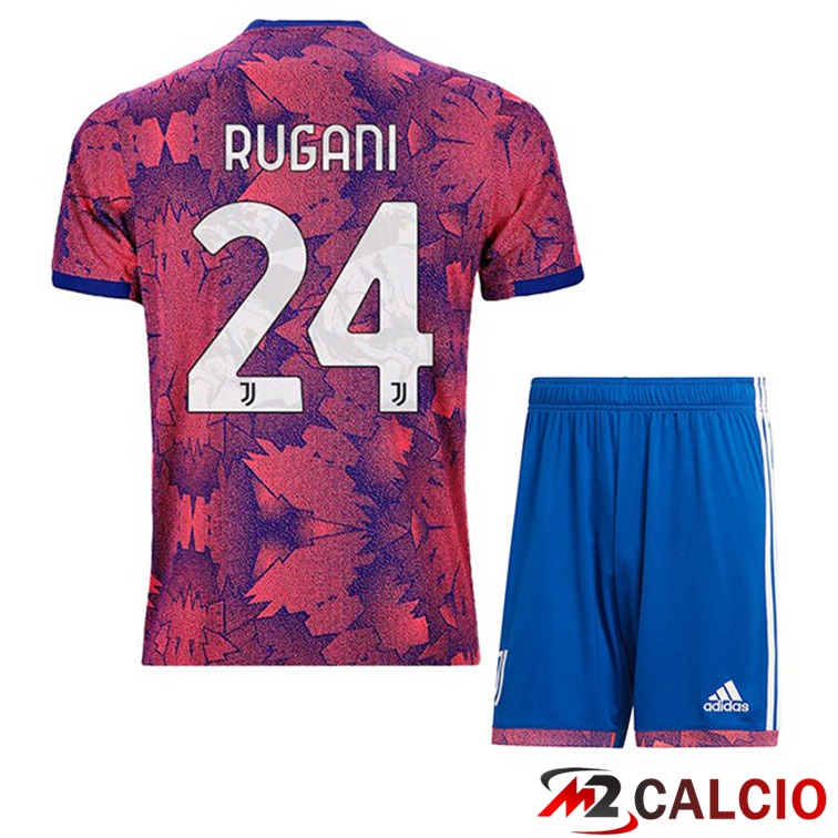 Maglie Calcio Juventus (RUGANI 24) Bambino Seconda Rosa 2022/2023