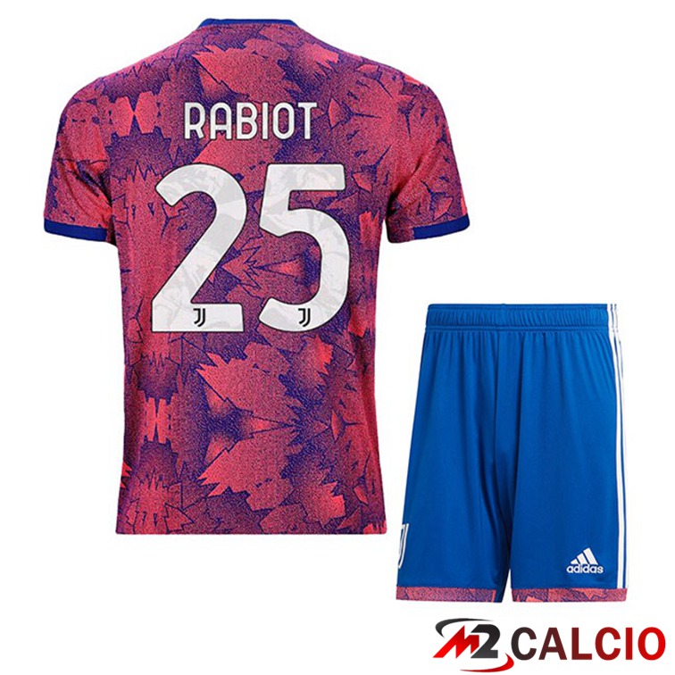 Maglie Calcio Juventus (RABIOT 25) Bambino Seconda Rosa 2022/2023