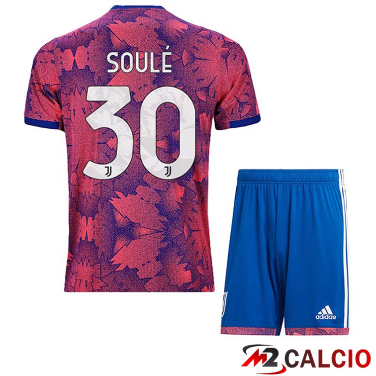 Maglie Calcio Juventus (SOULÉ 30) Bambino Seconda Rosa 2022/2023