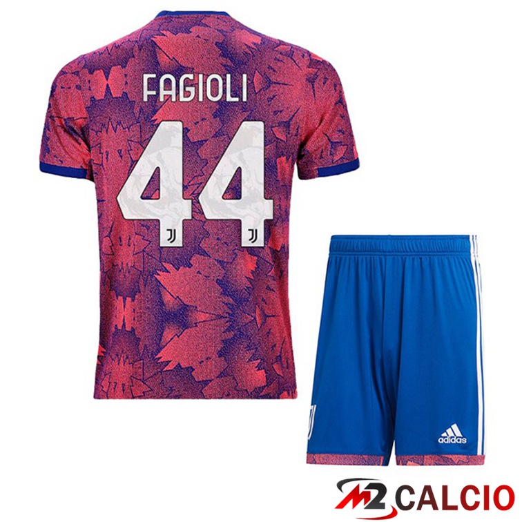 Maglie Calcio Juventus (FAGIOLI 44) Bambino Seconda Rosa 2022/2023