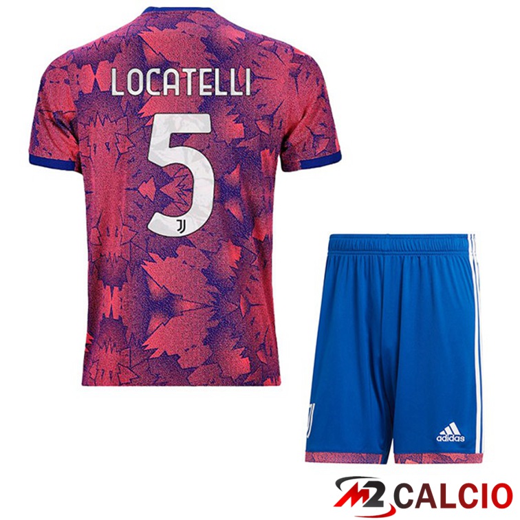 Maglie Calcio Juventus (LOCATELLI 5) Bambino Seconda Rosa 2022/2023