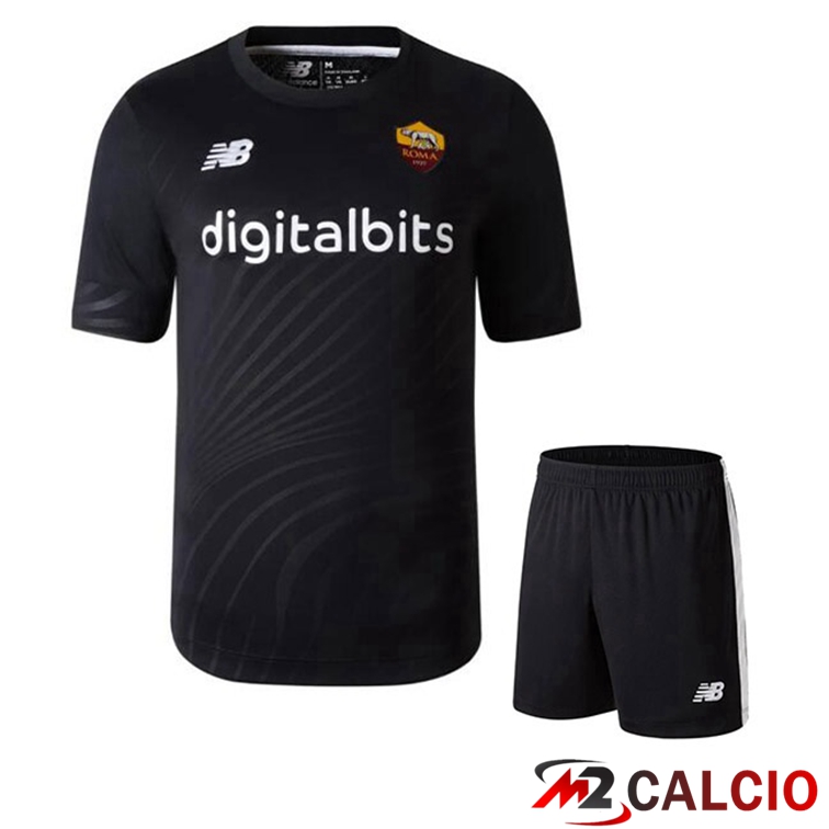 Maglie Calcio AS Roma Bambino Portiere Nero 2022/2023