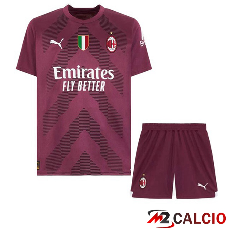 Maglie Calcio AC Milan Bambino Portiere Rosso 2022/2023