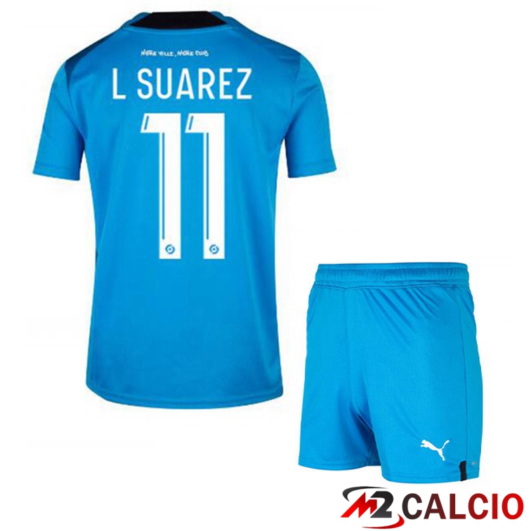 Maglie Calcio Marsiglia OM (L SUAREZ 11) Bambino Terza Blu 2022/2023