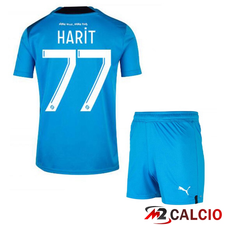 Maglie Calcio Marsiglia OM (HARIT 77) Bambino Terza Blu 2022/2023