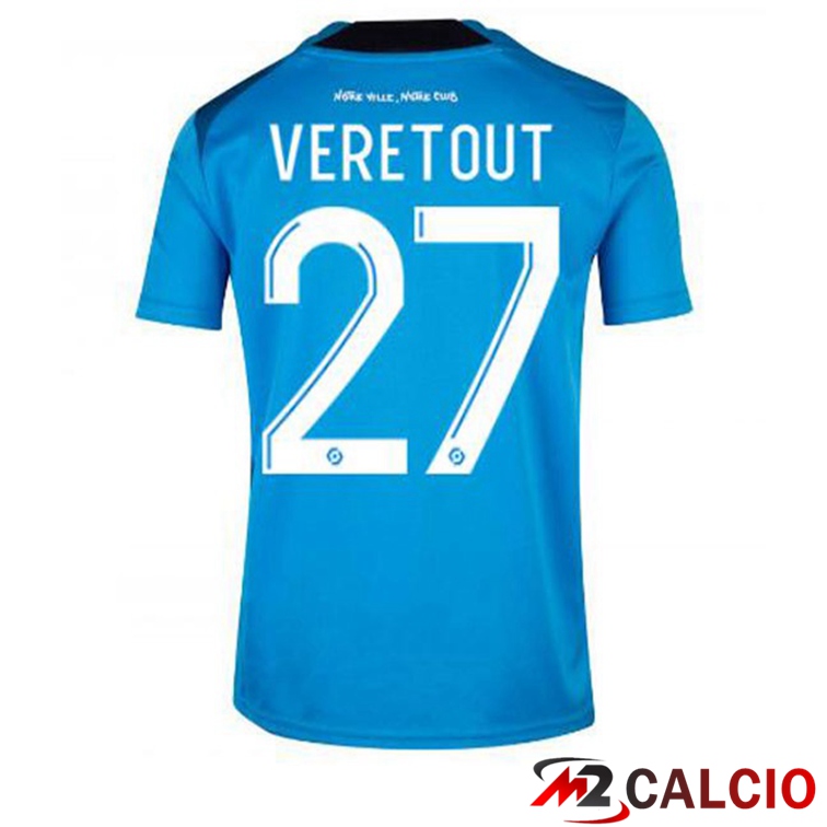 Maglie Calcio Marsiglia OM (VERETOUT 27) Terza Blu 2022/2023