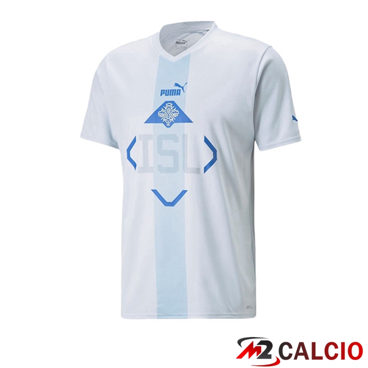 Maglie Calcio Islanda Seconda Bianco 2022/2023