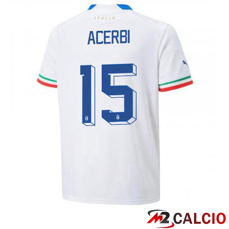 Maglie Calcio Italia (Acerbi 15) Seconda Bianco 2022/2023