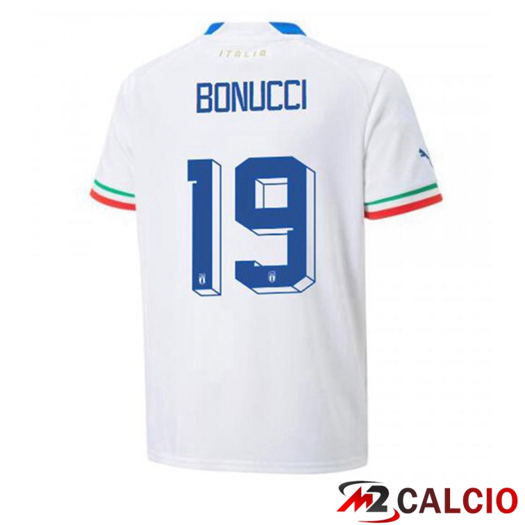 Maglie Calcio Italia (Bonucci 19) Seconda Bianco 2022/2023