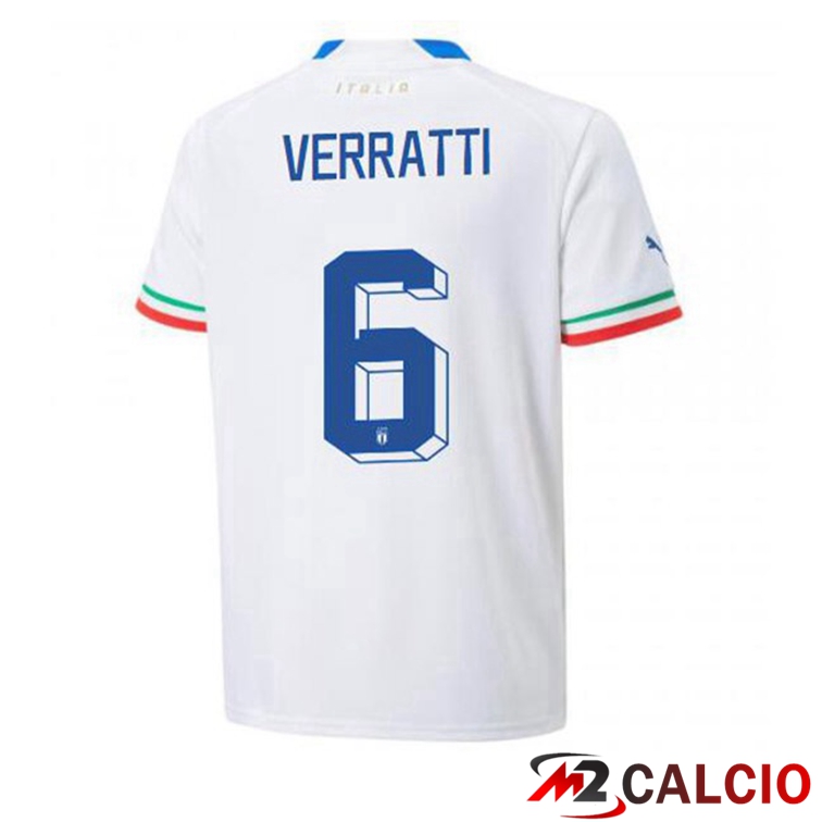 Maglie Calcio Italia (Verratti 6) Seconda Bianco 2022/2023