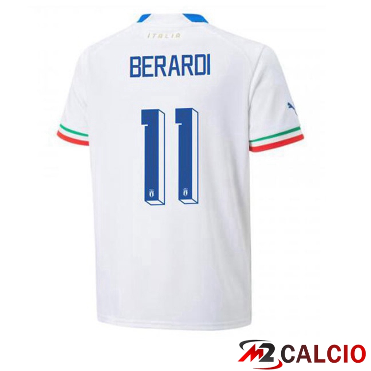 Maglie Calcio Italia (Berardi 11) Seconda Bianco 2022/2023