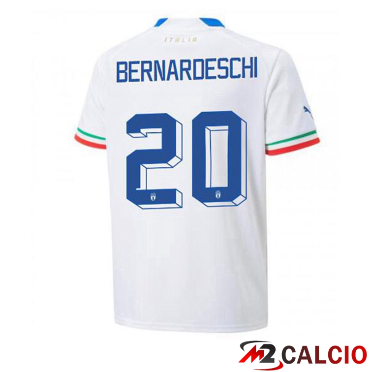 Maglie Calcio Italia (Bernardeschi 20) Seconda Bianco 2022/2023