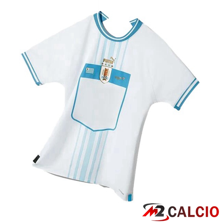 Maglie Calcio Uruguay Seconda Bianco Coppa del Mondo 2022