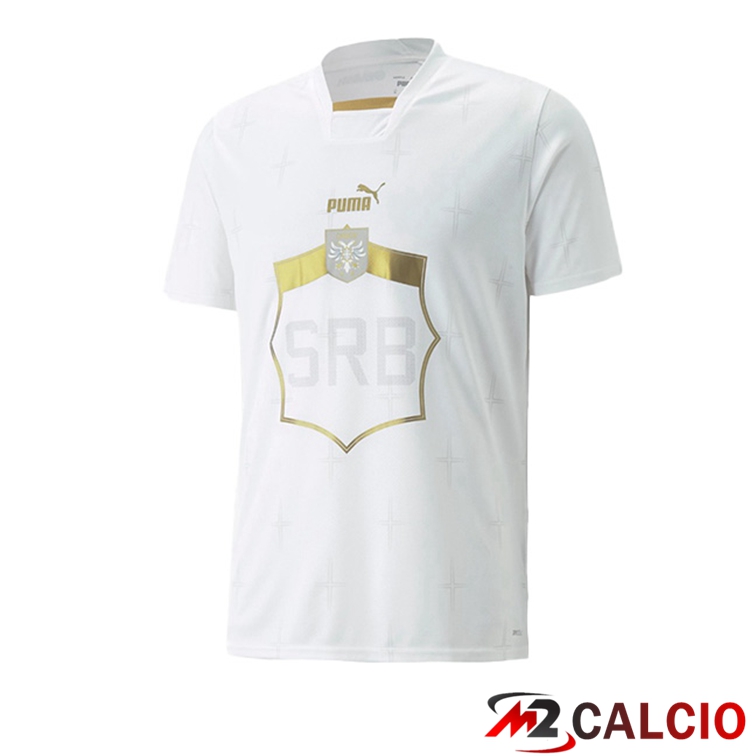 Maglie Calcio Serbia Seconda Bianco Coppa del Mondo 2022
