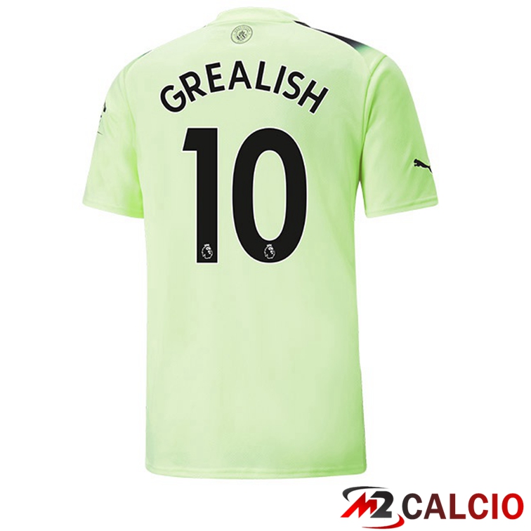 Maglie Calcio Manchester City (Jack Grealish 10) Terza Verde Nero 2022/2023