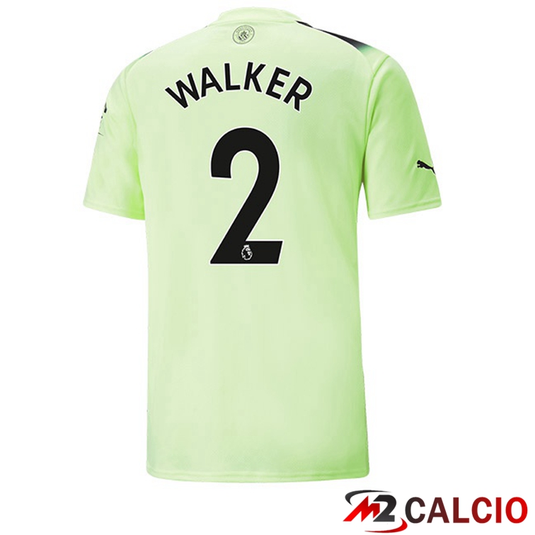 Maglie Calcio Manchester City (Kyle Walker 2) Terza Verde Nero 2022/2023
