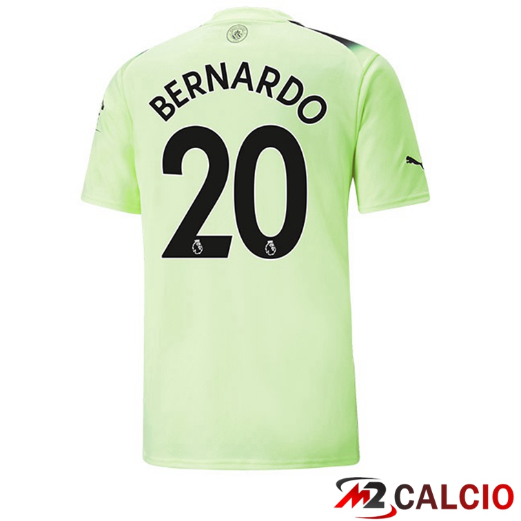 Maglie Calcio Manchester City (Bernardo Silva 20) Terza Verde Nero 2022/2023