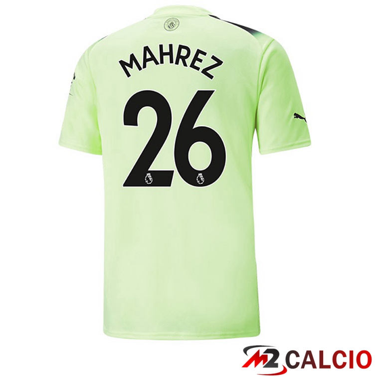 Maglie Calcio Manchester City (Riyad Mahrez 26) Terza Verde Nero 2022/2023