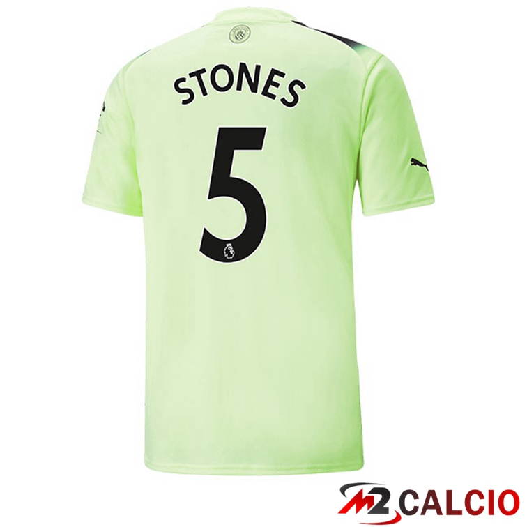 Maglie Calcio Manchester City (John Stones 5) Terza Verde Nero 2022/2023