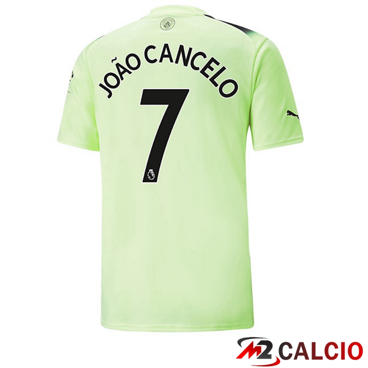 Maglie Calcio Manchester City (João Cancelo7) Terza Verde Nero 2022/2023