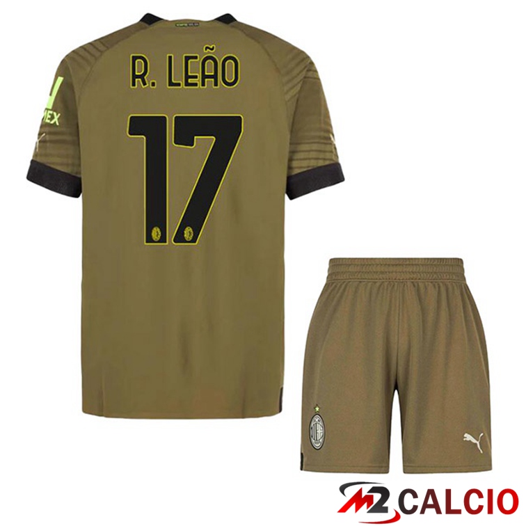 Maglie Calcio AC Milan (R. LEÃO 17) Bambino Terza Marrone 2022/2023