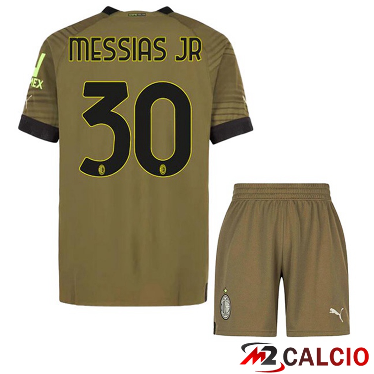 Maglie Calcio AC Milan (MESSIAS JR 30) Bambino Terza Marrone 2022/2023