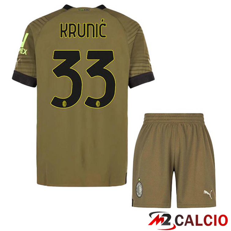 Maglie Calcio AC Milan (KRUNIĆ 33) Bambino Terza Marrone 2022/2023