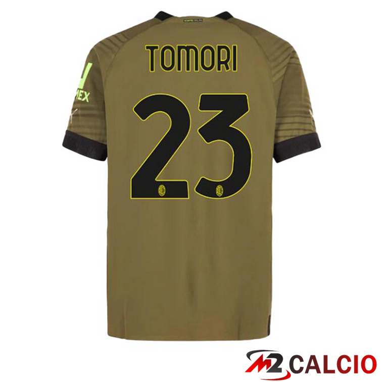 Maglie Calcio AC Milan (TOMORI 23) Terza Marrone 2022/2023